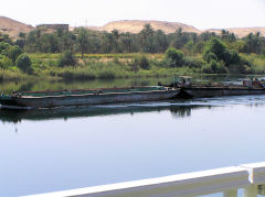 Barges from Aswan to Kom Ombo, June 2010